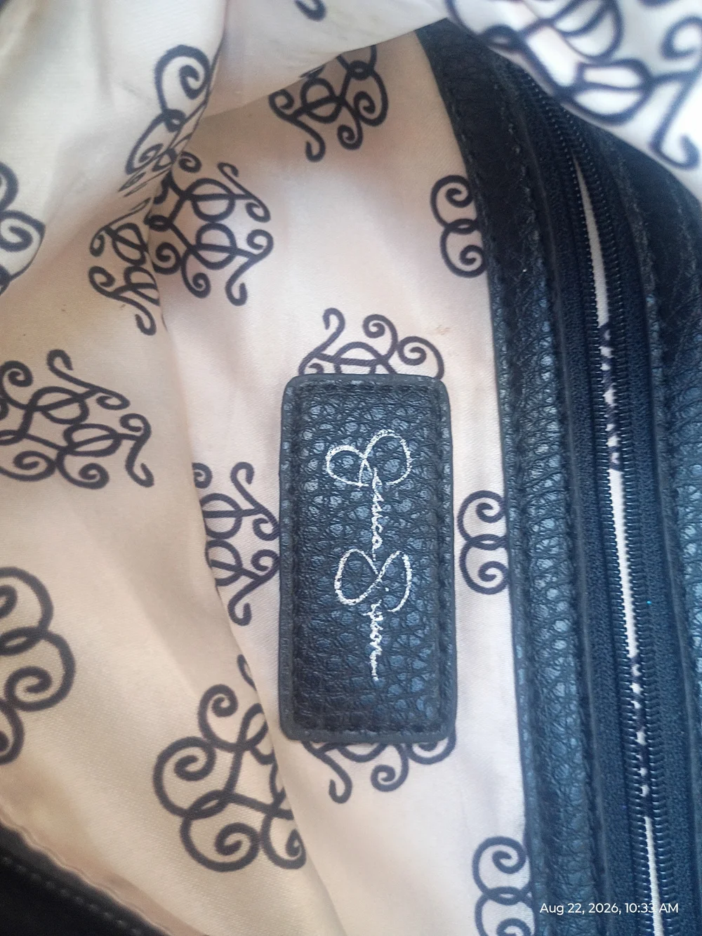 Black Leather Jessica Simpson Bag